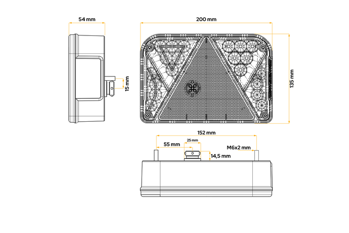 DOBPLAST DPT35 LED задни светлини 7 функции ляв + десен