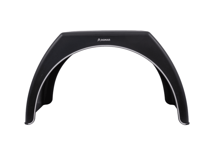Двоен калник за ремарке 15-16" DOMAR DK3120 с плоска арка на колелото 1000/510 мм с бяла джанта