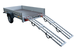 UNITRAILER ALR002 сгъваеми алуминиеви рампи за ремаркета 221 см 680 кг с колан, комплект от 2