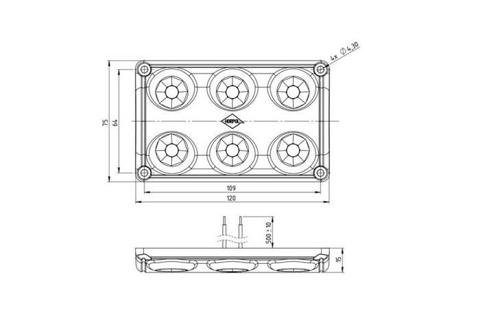 HORPOL LWD2325 LED интериорна лампа за кола 720lm