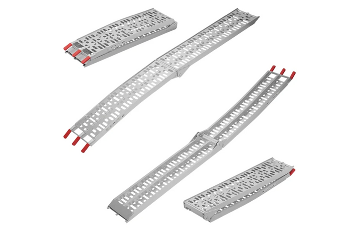 ProPlus 390096 сгъваеми алуминиеви рампи за ремаркета 220 см 680 кг комплект от 2